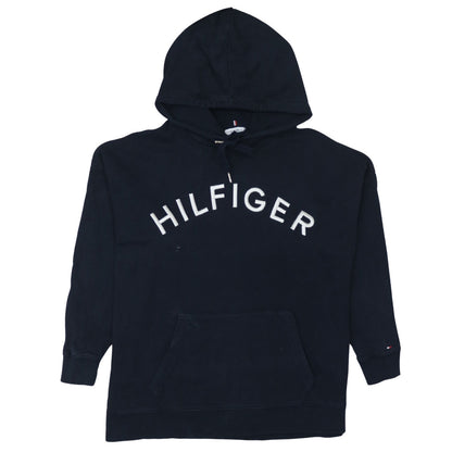 Tommy Hilfiger Women's Navy XS Pullover Hoodie with Logo Design