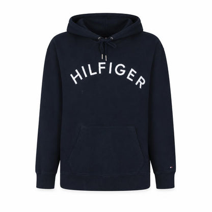 Tommy Hilfiger Women's Navy XS Pullover Hoodie with Logo Design