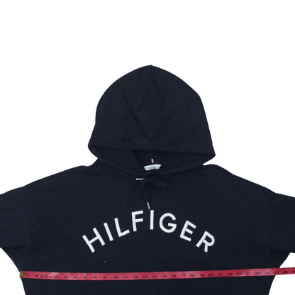 Tommy Hilfiger Women's Navy XS Pullover Hoodie with Logo Design