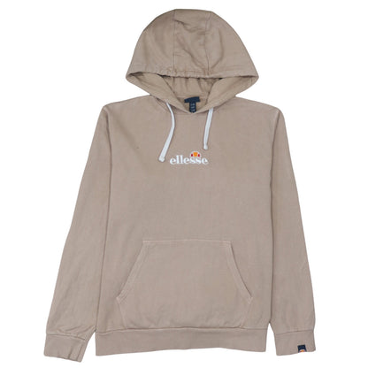 Ellesse Womens Beige Pullover Hoodie UK 12 Cotton Casual Sweatshirt