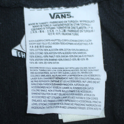 Vans Womens Black XS Pullover Hoodie Hooded Sweatshirt Cotton