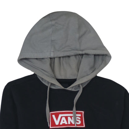 Vans Womens Black XS Pullover Hoodie Hooded Sweatshirt Cotton