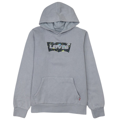 Levi's Boys Grey Pullover Hoodie 16 Years Graphic Print Fleece Sweatshirt