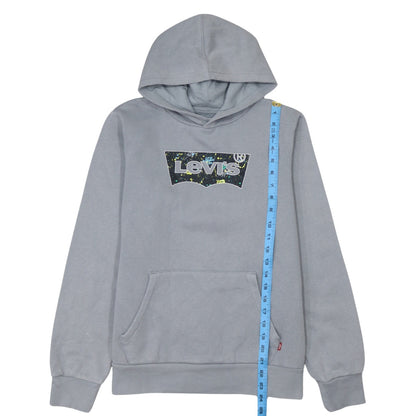 Levi's Boys Grey Pullover Hoodie 16 Years Graphic Print Fleece Sweatshirt