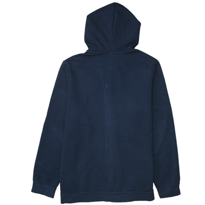 Adidas Women Navy Blue Full Zip Hoodie 2XL Logo Print Cotton Blend