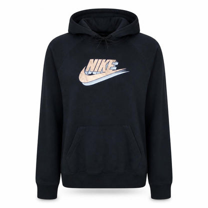 Nike Women Black Pullover Hoodie Medium Graphic Print Logo