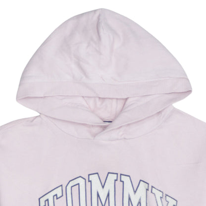 Tommy Hilfiger Girls Pink Pullover Hoodie Size 13 Years Logo Sweatshirt