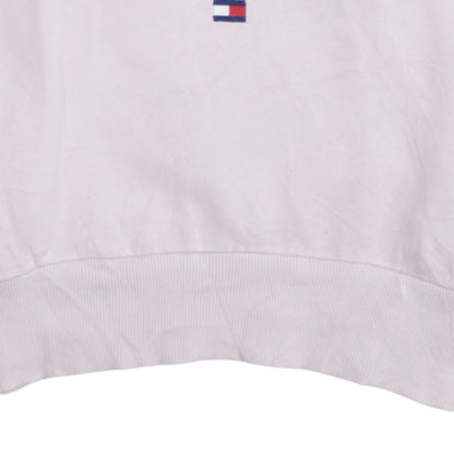 Tommy Hilfiger Girls Pink Pullover Hoodie Size 13 Years Logo Sweatshirt