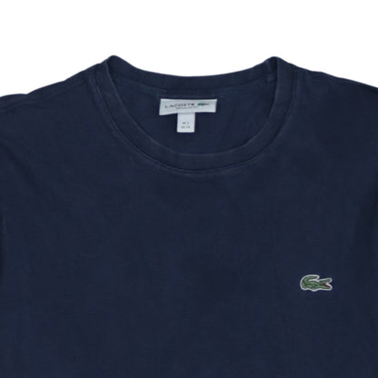 Lacoste Men's Navy Blue Regular Fit Cotton Crew Neck T-Shirt XS
