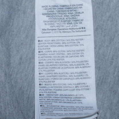 Nike Men’s Grey Pullover Hoodie Size S Regular Fit Sportswear