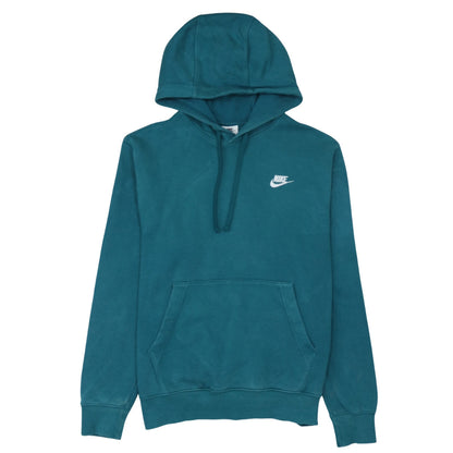 Nike Men's Green Pullover Hoodie Small Logo Fleece Sweatshirt