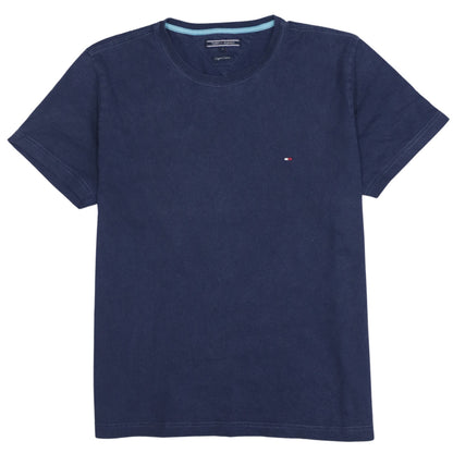 Tommy Hilfiger Men's Blue Organic Cotton Crew Neck T-Shirt L