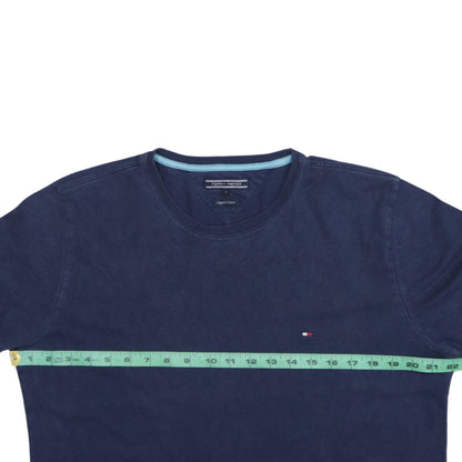 Tommy Hilfiger Men's Blue Organic Cotton Crew Neck T-Shirt L