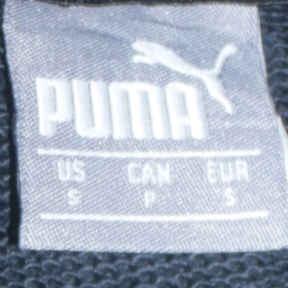 PUMA Womens Black Pullover Hoodie Small Logo Print Casual