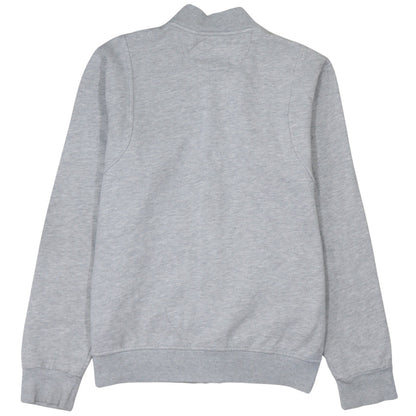 Adidas Men's Grey Varsity Jacket L Regular Fit Fleece Snap Fasten