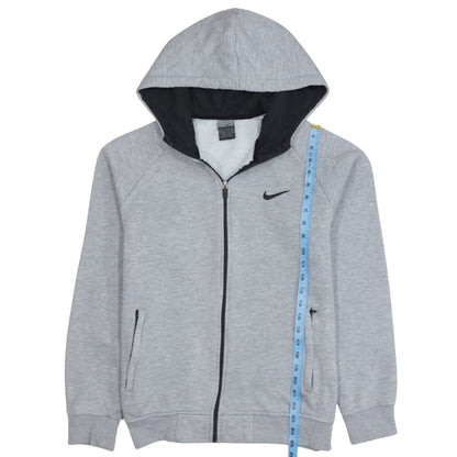 Nike Men's Grey Full Zip Hoodie L Fleece Sportswear