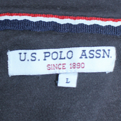 U.S. Polo Assn. Men's Blue 1/2 Zip Hoodie L Classic Cotton Blend