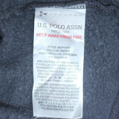 U.S. Polo Assn. Men's Blue 1/2 Zip Hoodie L Classic Cotton Blend