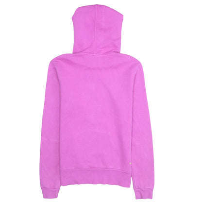 Puma Women Pink Pullover Hoodie UK 12 Cotton Blend Casual