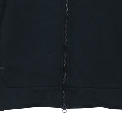 Nike Men Black Full Zip Hoodie Size S Regular Fit Cotton Blend