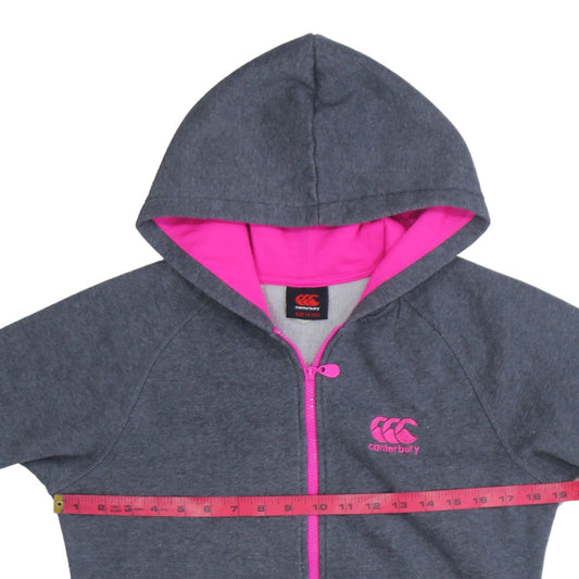 Canterbury Girls Grey Full Zip Hoodie Age 14 Years Sports Fleece