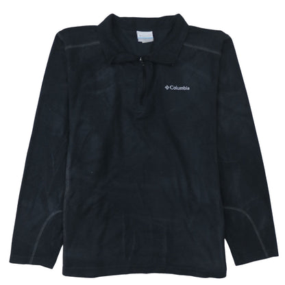 Columbia Women Black L Fleece 1/4 Zip Pullover Sweatshirt