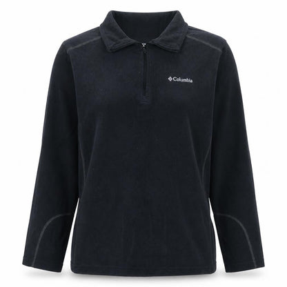 Columbia Women Black L Fleece 1/4 Zip Pullover Sweatshirt