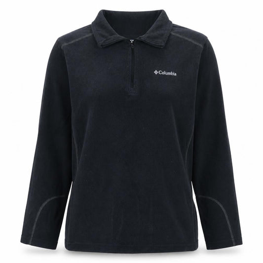 Columbia Women Black L Fleece 1/4 Zip Pullover Sweatshirt