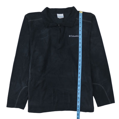 Columbia Women Black L Fleece 1/4 Zip Pullover Sweatshirt