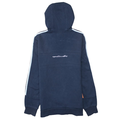 Adidas Womens Navy Orange Hoodie Small Pullover Hooded Sweatshirt