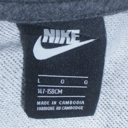 Nike Boys Grey Full Zip Hoodie Sweatshirt L 147-158cm Colourblock Hooded