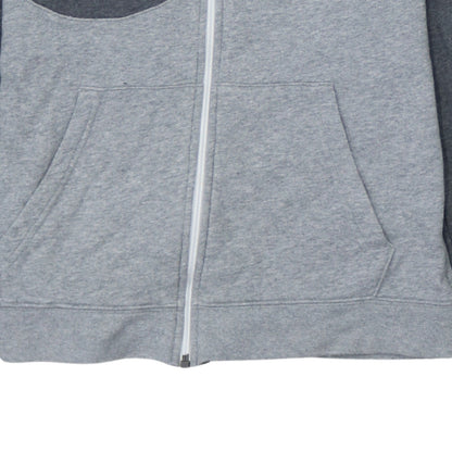 Nike Boys Grey Full Zip Hoodie Sweatshirt L 147-158cm Colourblock Hooded