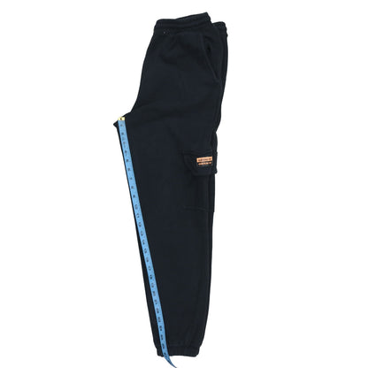 adidas Womens Black Cargo Fleece Jogger Trousers Size 14