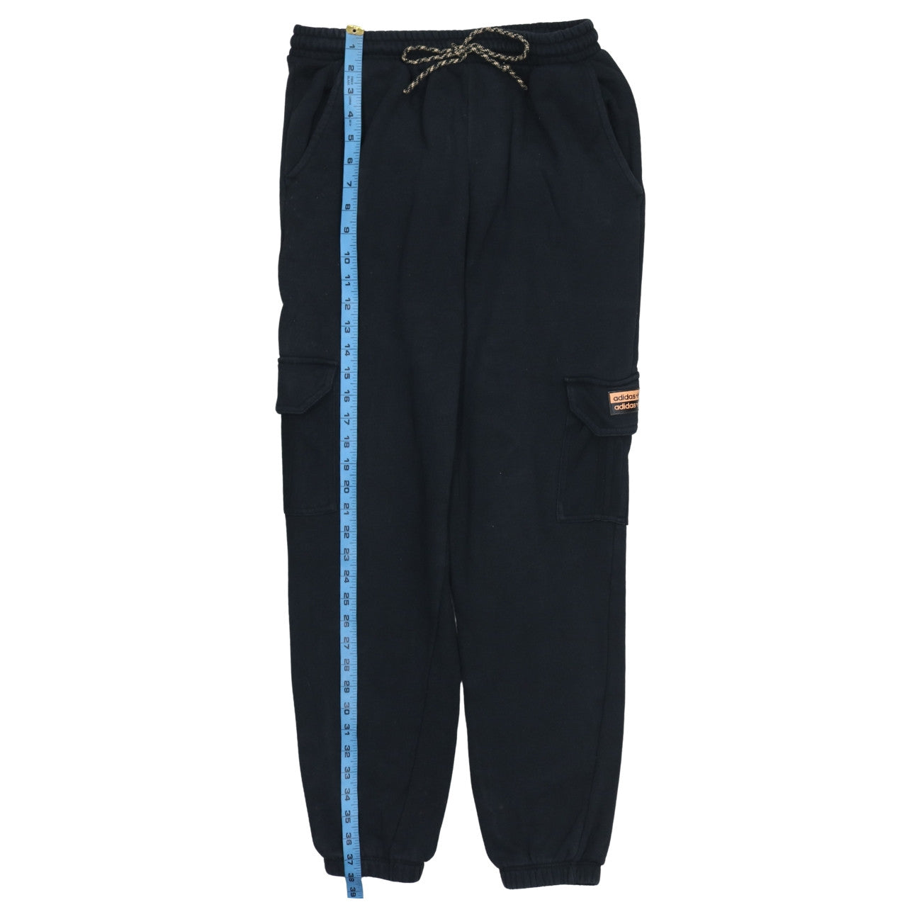 adidas Womens Black Cargo Fleece Jogger Trousers Size 14