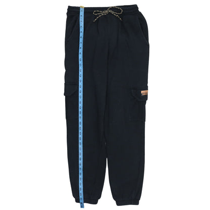 adidas Womens Black Cargo Fleece Jogger Trousers Size 14