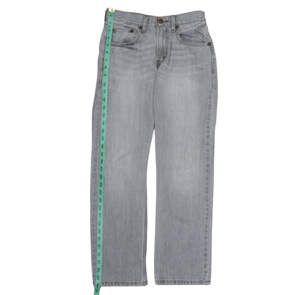 Levi's Girls Grey 514 Slim Straight Jeans 14 Years Cotton Denim