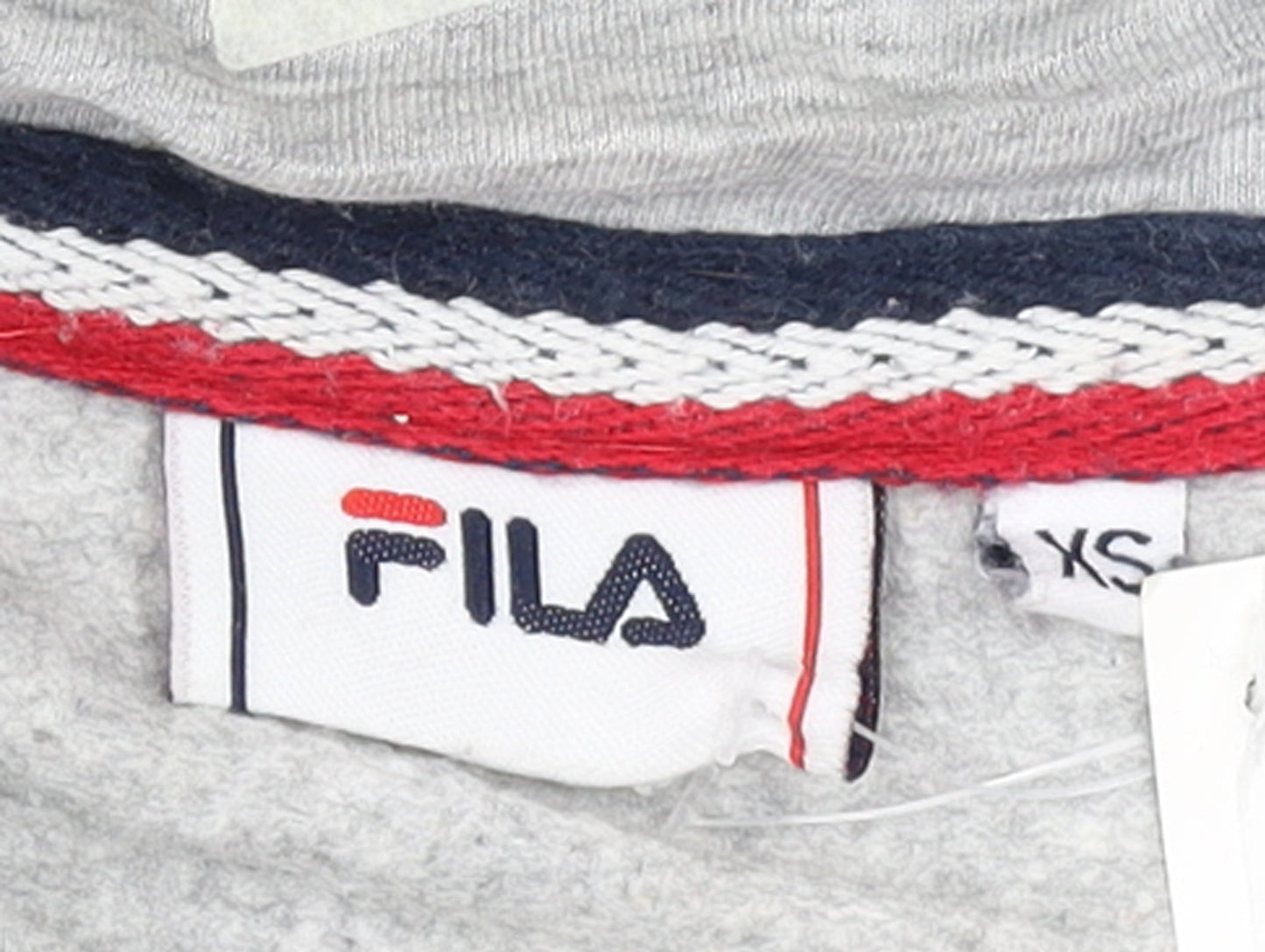 Fila Womens Grey XS Pullover Hoodie with Logo Print