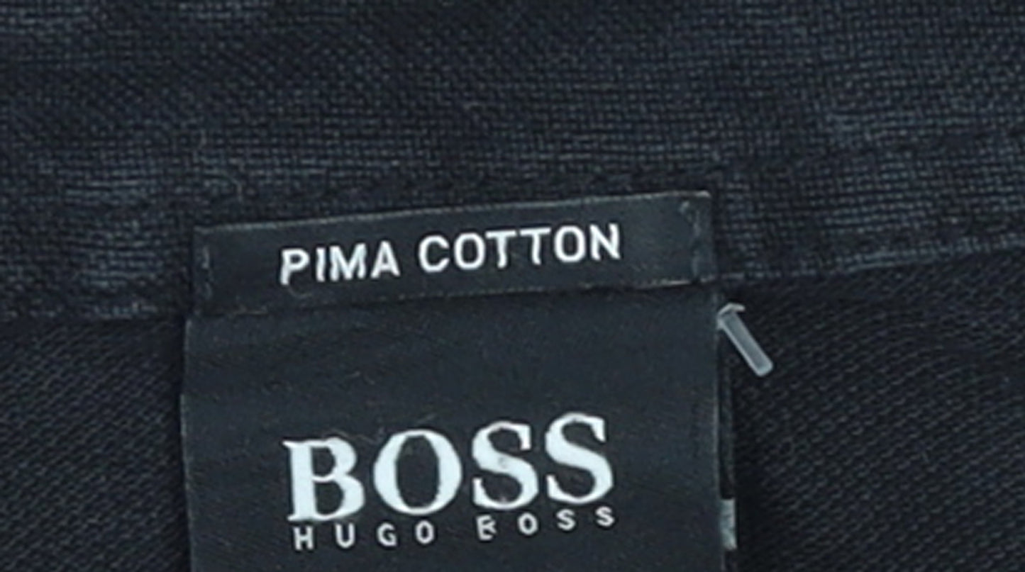 Hugo Boss Men’s Black Long Sleeve Pima Cotton Polo Shirt 3XL