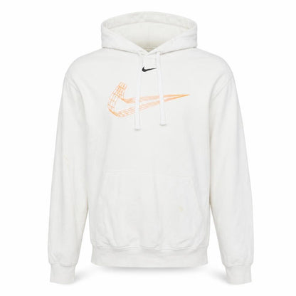 Nike Men's White Graphic Pullover Hoodie Small Cotton Blend