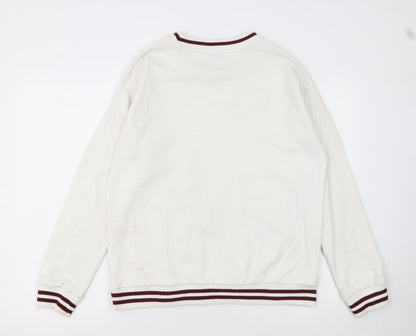 Disney Women's White Mickey Mouse Authentic Sweatshirt Size M