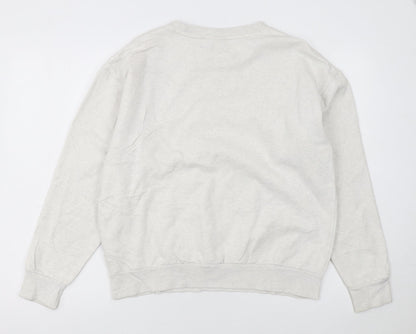 Puma Women's Beige Cotton Blend Pullover Sweatshirt Size L