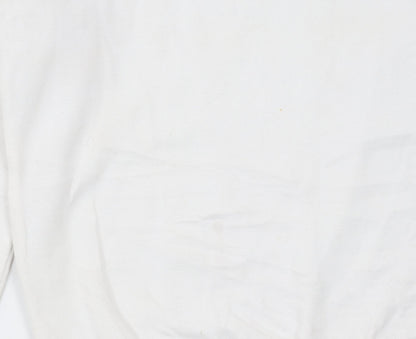 New Balance Womens White XS Pullover Sweatshirt Cotton Blend