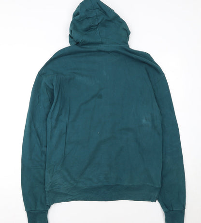 Reebok Classic Women's Teal Full Zip Hoodie M Cotton