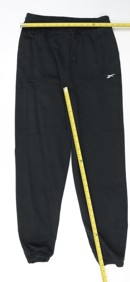 Reebok Men's Black Jogger Sweatpants M Regular Fit Activewear Trousers
