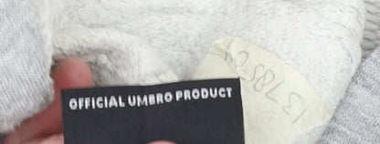 Umbro Men's Grey Full Zip Hoodie Medium Sports Fleece