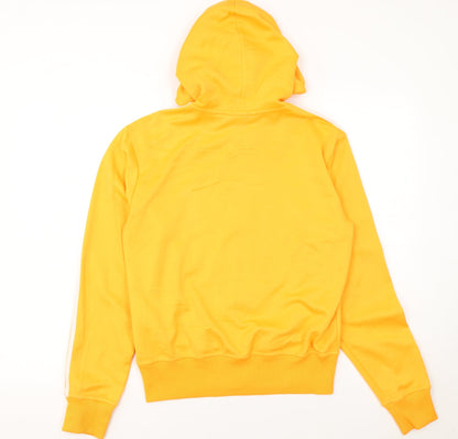 Adidas Women’s Yellow Full Zip Hoodie Small Cotton Blend