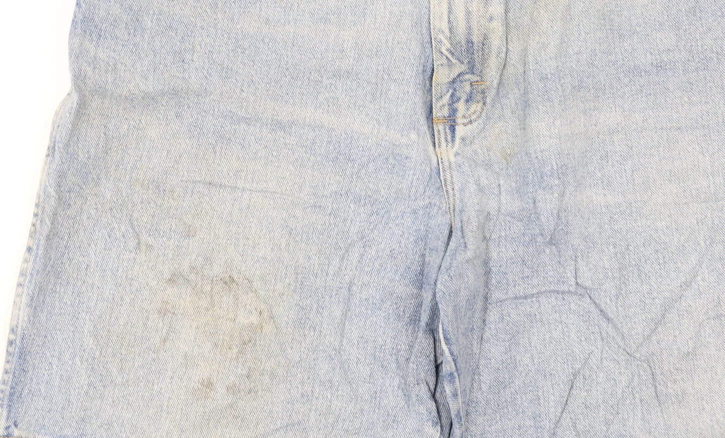 Wrangler Men's Blue Denim Light Wash Regular Fit Chino Shorts 38in
