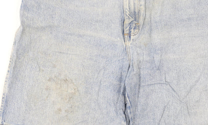 Wrangler Men's Blue Denim Light Wash Regular Fit Chino Shorts 38in