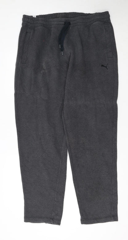 Puma Men's Black XL Fleece Lined Sweatpants Joggers