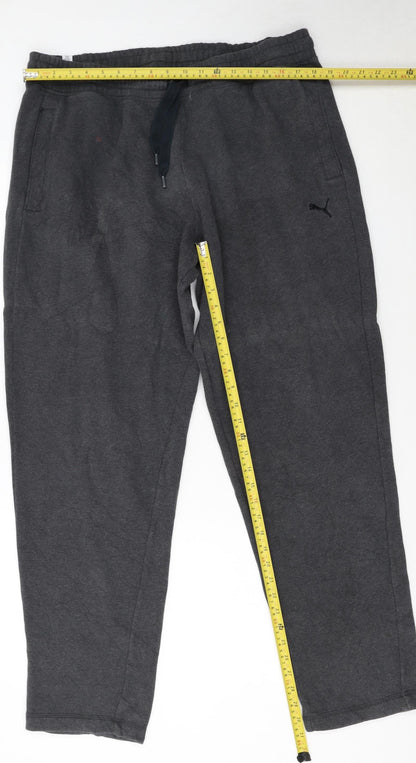 Puma Men's Black XL Fleece Lined Sweatpants Joggers